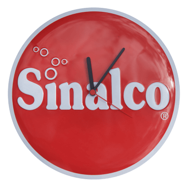 Geprägte Uhr aus Blech Sinalco 