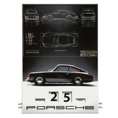 Drehkalender Porsche 2013, aus Emaille im Format 300 x 430, limitiert und nummeriert 
