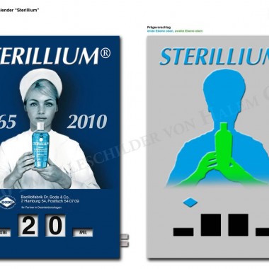 Drehkalender Sterillium, Format 300 mm x 430 mm 
