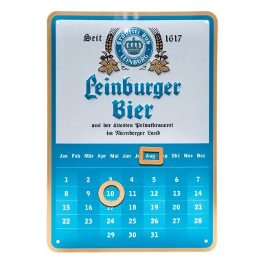 Kalender Leinburger Bier, im Postkartenformat A6, mit Aufsteller 