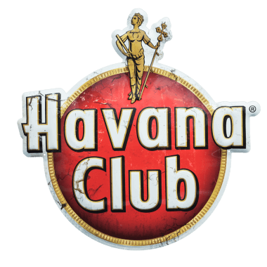Extra starkes Aluminiumschild Havana Club aus 2 mm Aluminium,  für die Anwendung im Aussenbereich 