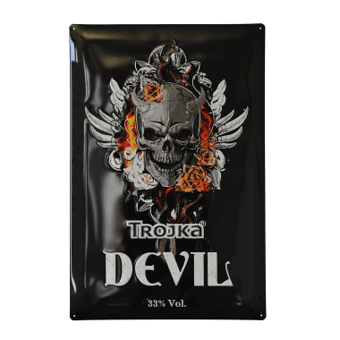 Blechschild Trojka Devil, 40 cm x 60 cm 