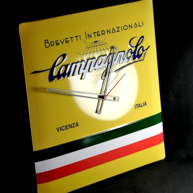 Werbeuhr Campagnolo im Format 40 cm x 40 cm Logouhr Campagnolo 